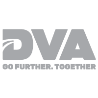 Logo de DVA, cliente en diseño e impresión de piezas gráficas