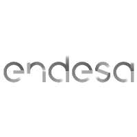 Logo de Endesa, cliente en material pop e impresión